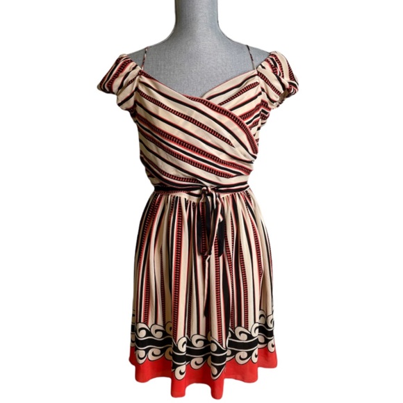 ANNA SUI ~ SILK STRIPED DRESS - Picture 3 of 10